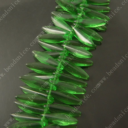 Crystal Beads，6X20mm，hole:1mm,24inch,
