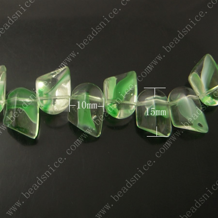 Crystal Beads，10X15X7mm，hole:1mm,38inch,