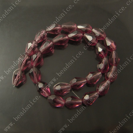 Crystal Beads，Faceted,9X13mm，hole:1mm,36inch,