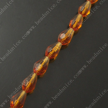 Crystal Beads，Faceted,7X11mm，hole:1mm,35inch,