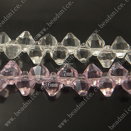 crystal Crystal 5301 Bicone Beads ，6X7mm,hole:1mm,39inch,