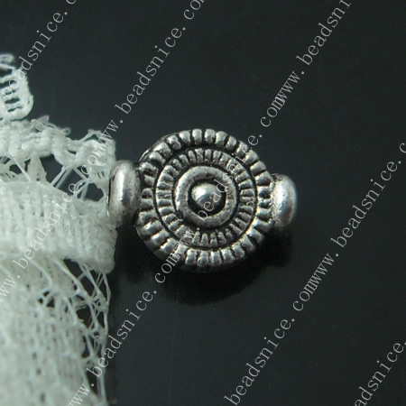 zinc Alloy Beads Caps,7.5X10X2.5mm，hole:1.5mm,lead-free,nickel-free,