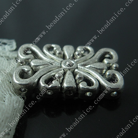 zinc Alloy Spacer Beads,14.5X24X4mm，hole:1mm,lead-free,nickel-free,