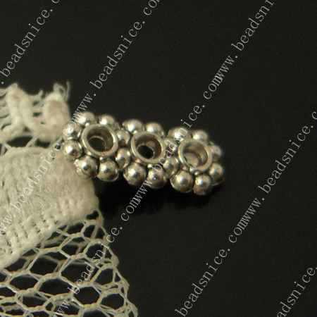 zinc Alloy Spacer Beads,4.5X10X1.5mm，
