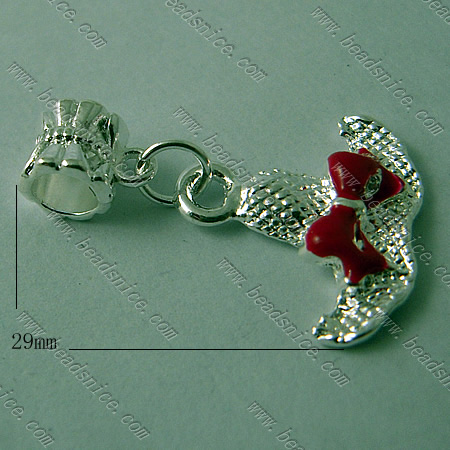 Zinc Alloy Charms,29x20mm,Hole About:5mm,Nickel-Free,Lead-Safe,