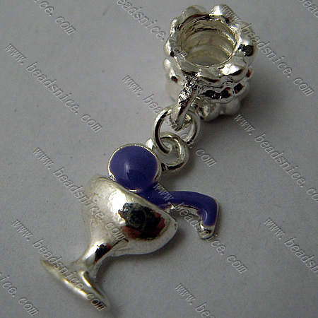 Zinc Alloy Charms,25x11mm,Hole About:4mm,Nickel-Free,Lead-Safe,