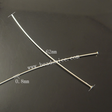 Brass Headpin,0.8X62mm,