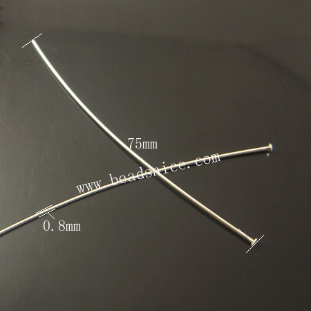 Brass Headpin,0.8X75mm,