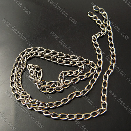 Stainless Steel Chain,0.6x2.3x4mm,