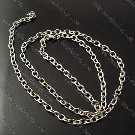 Stainless Steel Chain,0.6x2.4x3.2mm,