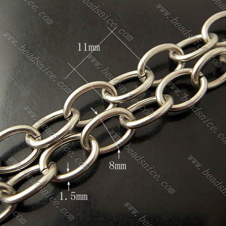 Stainless Steel Chain,1.5x8x11mm,