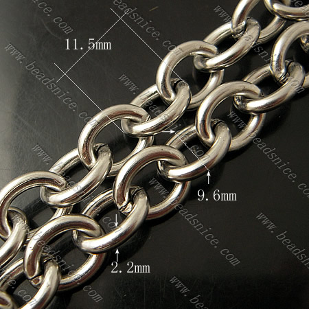 Stainless Steel Chain,7.2x9.6x11.5mm,