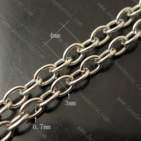 Brass Chain,0.7x3x4mm,Nickel-Free,Lead-Safe,