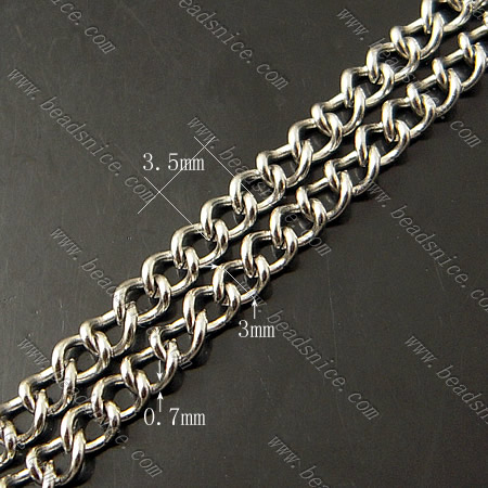 Stainless Steel Chain,0.7x3x3.5mm,