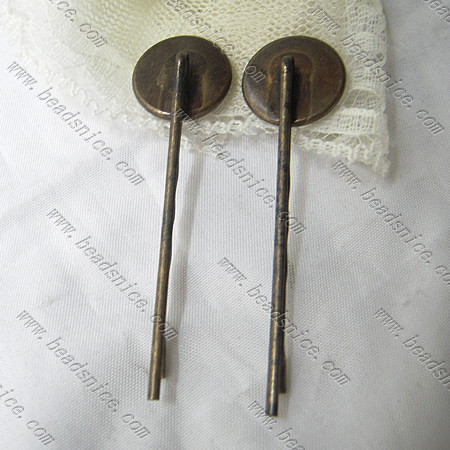 Hairpin Clips,Brass, base inside diameter: 10mm,long :55MM,