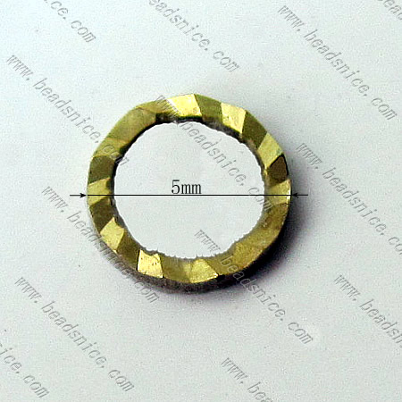 Brass Beading Ring,5x0.5mm,Nickel-Free,Lead-Safe,