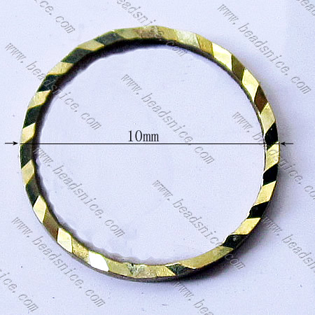 Brass Beading Ring,10x0.5mm,Nickel-Free,Lead-Safe,