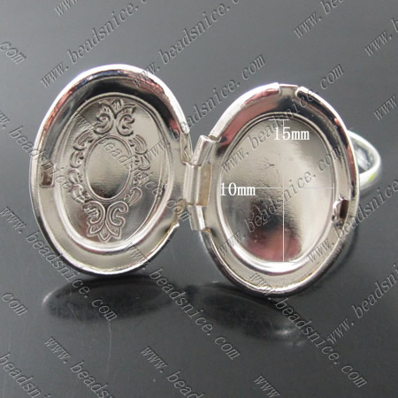 Photo locket  ring;size:7,oval