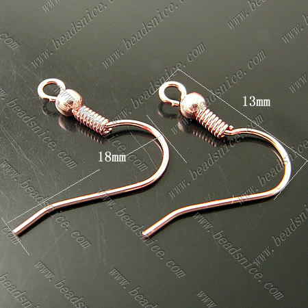 Brass Hook Earwire,18x13mm,Nickel-Free,Lead-Safe,