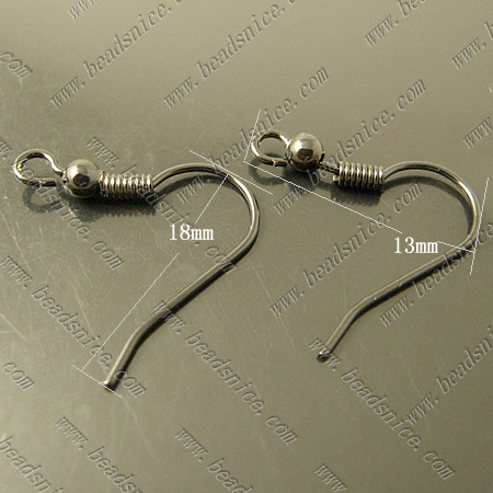 Brass Hook Earwire,18x13mm,Nickel-Free,Lead-Safe,
