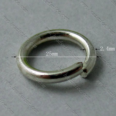Stainless Steel Jump Ring,Steel 316L,2.4X25mm,