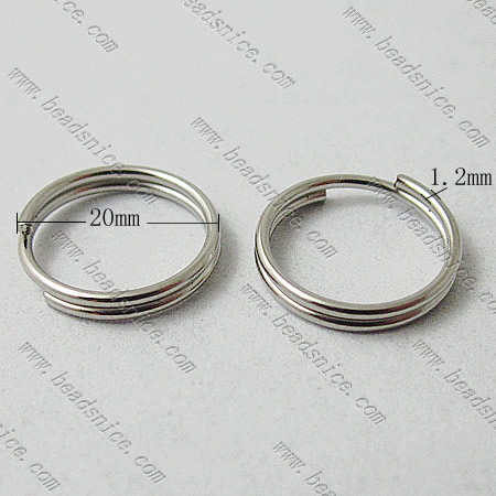 Stainless Steel Jump Ring,Steel 304,1.2x20mm,