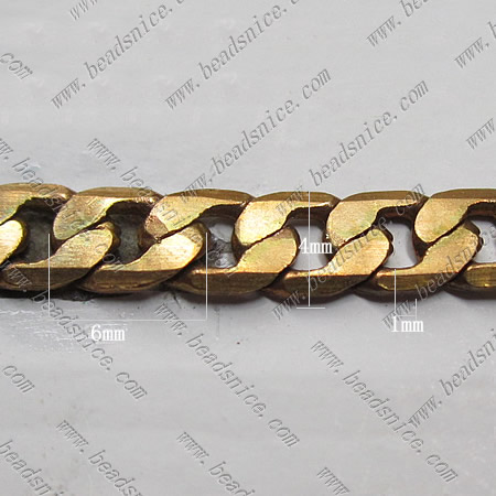 Brass chain curb chain necklace nice for your jewelry making wholesale fashion jewelry findings brass nickel-free lead-safe