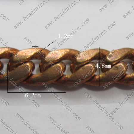 Flat curb link chain chunky cut chain wholesale jewelry chain brass nickel-free lead-safe assorted size for choice DIY