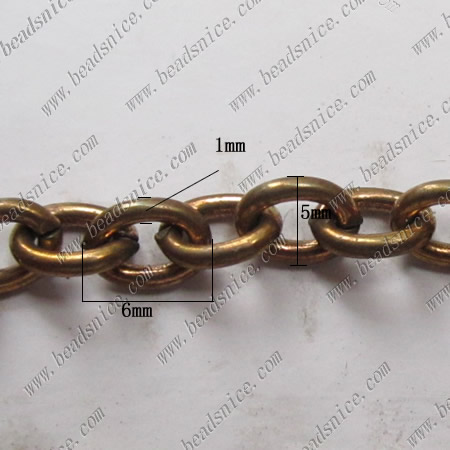 Brass chain link oval open chain necklace wholesale jewelry making supplies nickel-free lead-safe more colors available
