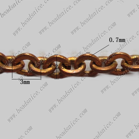 Oval link chain open necklace chain wholesale jewelry chain brass nickel-free lead-safe DIY assorted size for choice