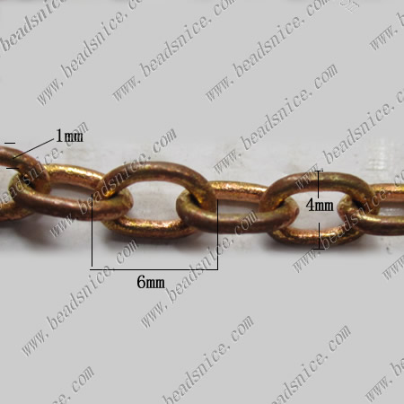 Brass oval link chain metal cable chain wholesale jewelry findings brass nickel-free lead-safe more size for choice