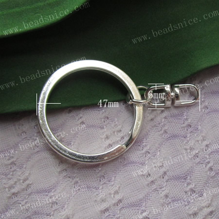 Iron  Key  Split   Ring,47X29.5X2.5,16X16X4mm,
