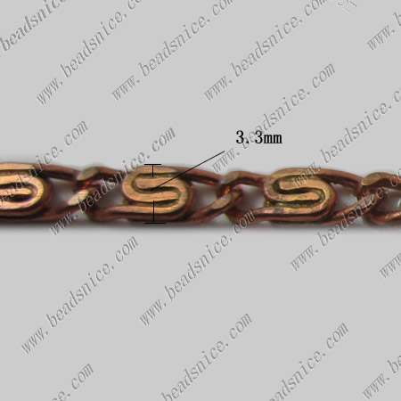 Brass Chain,3.5x8.5x1.5mm,ree,Lead-Safe,