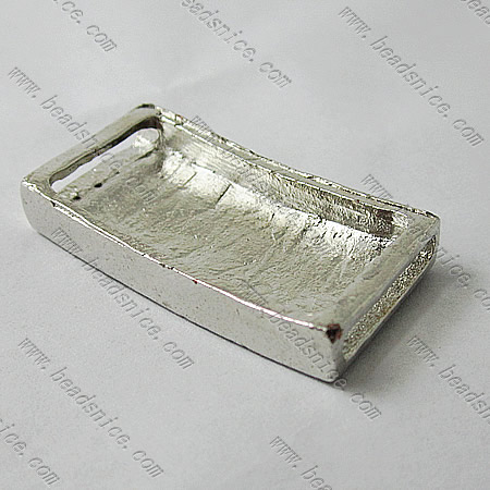 Enamel Metal Alloy Spacer Bars With Rhinestone,37x27mm,Nickel-Free,Lead-Safe,