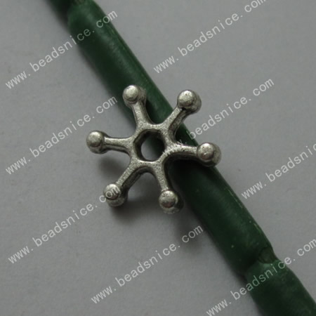 Zinc Alloy beads,12x12x2mm,Hole:2mm,Nickel-Free,Lead-Safe,