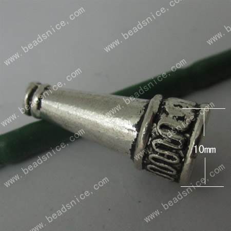 Zinc Alloy Bead Caps ,Flower,22x10x10mm,Hole:1.5mm,Nickel-Free,Lead-Safe,