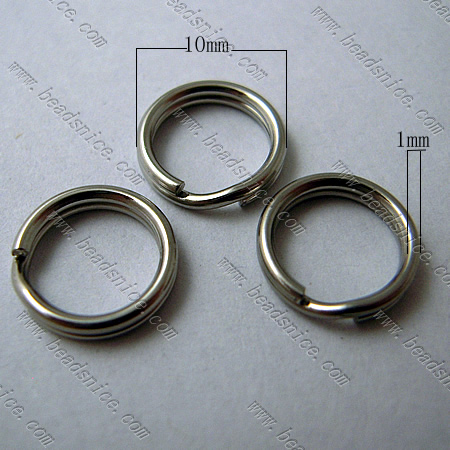 Stainless Steel Jump Ring,Steel 316，1x10mm,