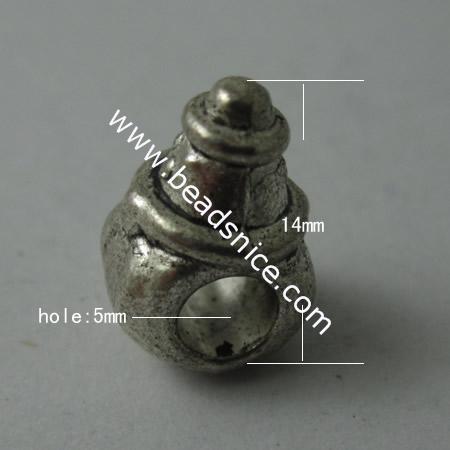 Zinc Alloy Beads,Hole:5mm,Nickel-Free,Lead-Safe,