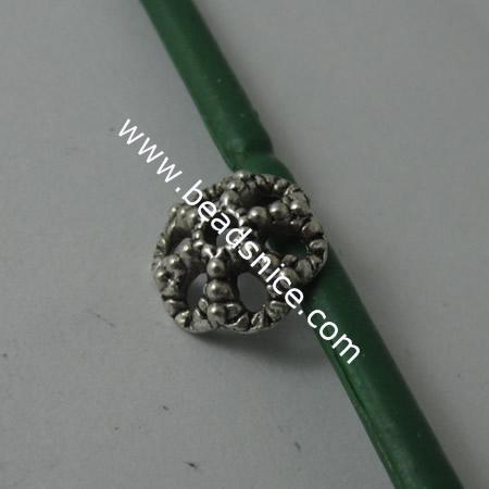 Zinc Alloy Beads Caps,Flower,12.5x12.5x4mm,Hole:2mm,Nickel-Free,Lead-Safe,