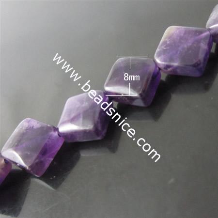 Amethyst Beads Natural,Square,8x8x4.5mm,