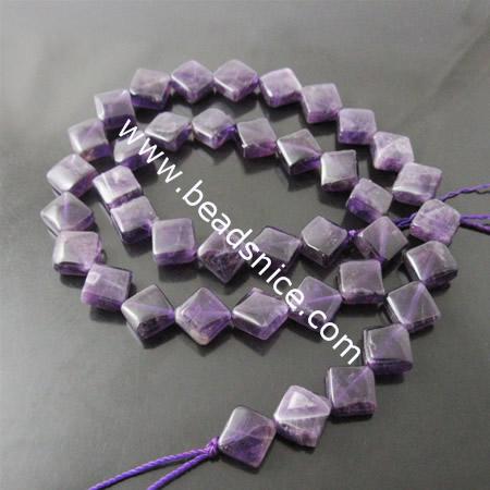 Amethyst Beads Natural,Square,8x8x4.5mm,