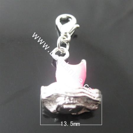 Zinc Alloy Charms,31x13.5x7mm,Hole:3mm,Nickel-Free,Lead-Safe,