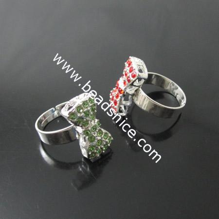 Zinc Alloy Finger Ring Setting,19x10mm,Inside Diameter:17mm,Nickel-Free,Lead-Safe,