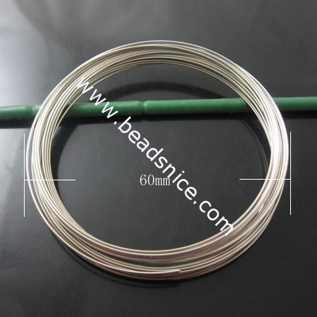 Memory Wire, steel, 0.5mm,60mm, Length:95-105 M,Nickel-Free,Lead-Safe,