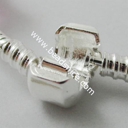 European Style Bracelet,9x10mm,9x14mm,5x23mm,7.7inch,Clasp:10mm,
