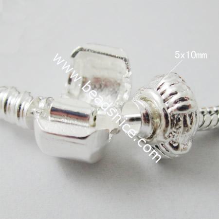 European Style Bracelet,9x26mm,14.5x9mm,10x9.5mm,7.6inch,Clasp：10mm,
