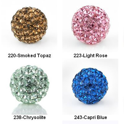 Crystal Disco Balls Loose Spacer  Pave rhinestone beads Rhinestone Beads   Czech  Rhinestone,10mm, Hole:2mm,85pcs rhinestone.PP