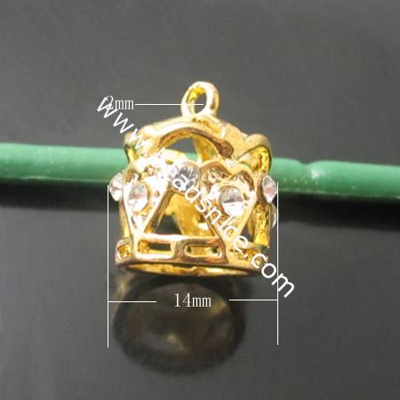 Hollow  Filigree Pendant,brass,lead-safe,nickel-free,