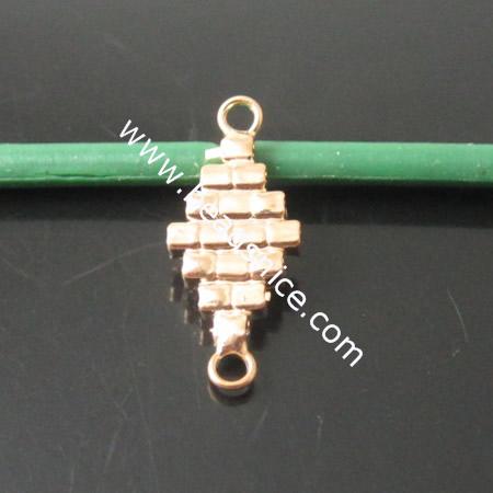 Brass Connectors/Link,24x10x2.5mm,Hole:2mm,Nickel-Free,Lead-Safe,