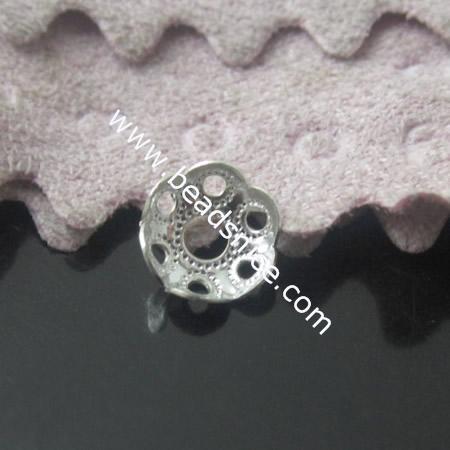 Brass Bead Cap,5.5mm,Hole:1.5mm,Nickel-Free,Lead-Safe,